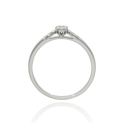 Fehér arany gyűrű 58-as méret (B49193)